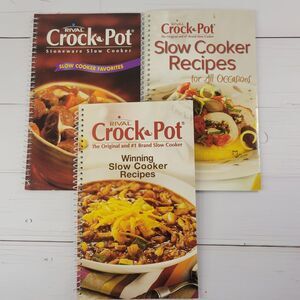 Crock Pot slow cooker recipe books bundle of 3 books